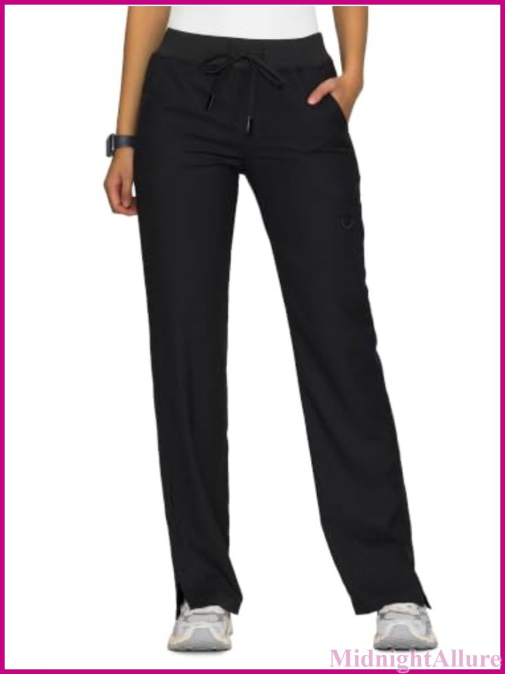 Women's Scrub Pants Breathable Soft Straight-Leg Medical Cargo Pants